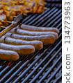 pork sausages white grilled delicious and quick snack for beer 134773963