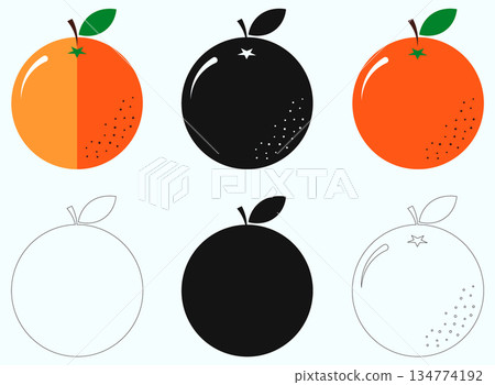 Ultimate Orange Fruit Icon Bundle Flat, Silhouette, and Outline Vector Illustrations Ultimate Orange Fruit Icon Bundle Flat, Silhouette, and Outline Vector Illustrations 134774192