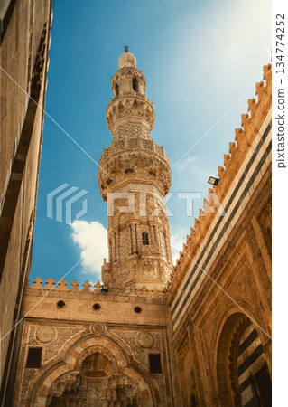 Sunrays Coloring The White Arabic Minaret Sunrays Coloring The White Arabic Minaret 134774252
