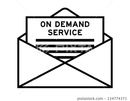 Envelope and letter sign with word on demand service as the headline Envelope and letter sign with word on demand service as the headline 134774371