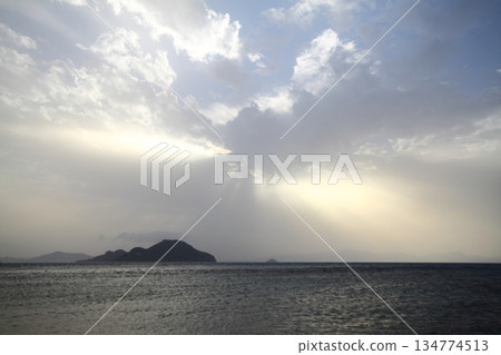 Seaside town of Turgutreis and spectacular sunsets Seaside town of Turgutreis and spectacular sunsets 134774513