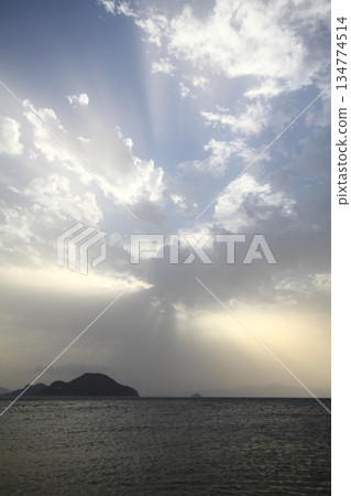 Seaside town of Turgutreis and spectacular sunsets 134774514