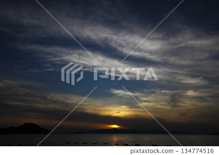 Seaside town of Turgutreis and spectacular sunsets 134774516