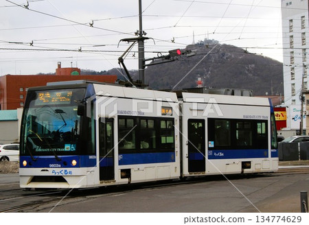 Luckle and Mt. Hakodate, Matsukaze-cho, Hakodate City Tram, Hakodate, Hokkaido 134774629