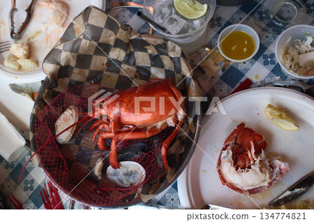 red fresh lobster as sea food 134774821