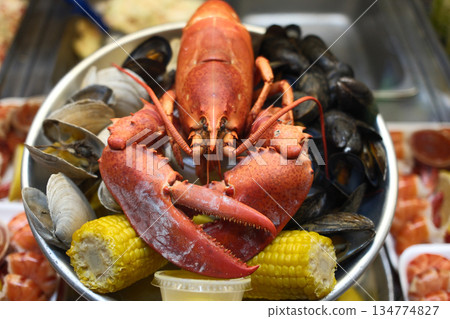 red fresh lobster as sea food 134774827
