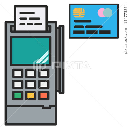 A convenient payment method for paying and settling your purchases with your card 134775224
