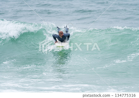 Surfer riding waves Surfer riding waves 134775316