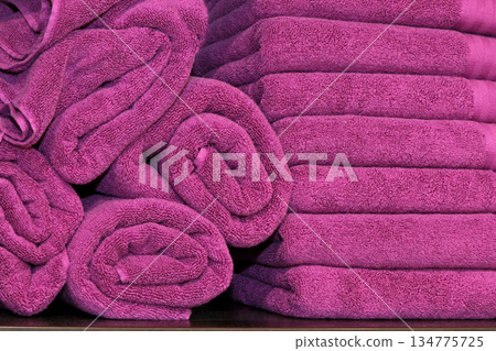 Purple towels 134775725