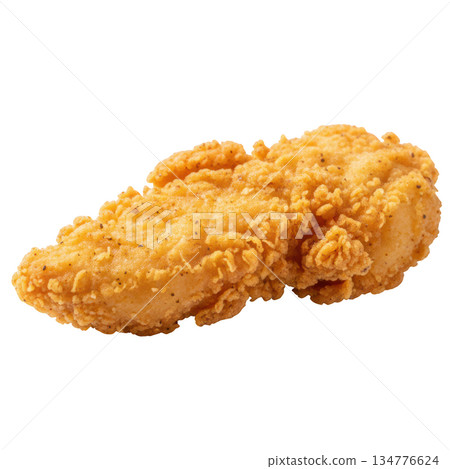 Appetizing crispy golden fried chicken tender, savory snack or meal 134776624