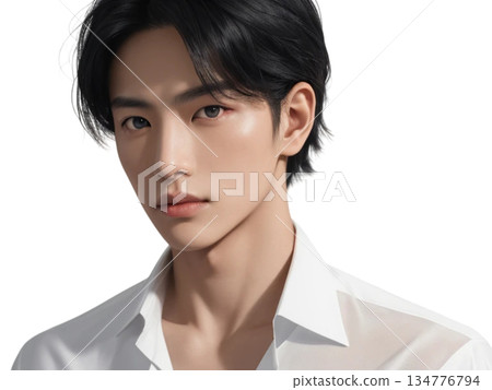 英俊的男模特兒 134776794