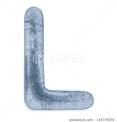 Letter L in ice 134776856