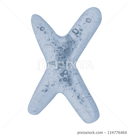 Letter X in ice 134776868