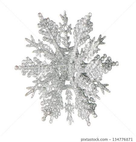 Plastic silver color snowflake Plastic silver color snowflake 134776871