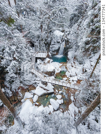 湯森溪谷（冬季）：龍神瀑布 134777341