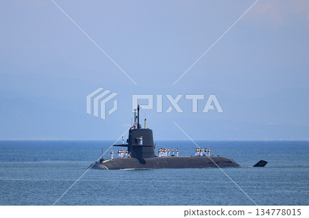 Submarine entering port 134778015