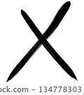 用墨水畫的黑色十字代表著強烈的否認和決心。 134778303