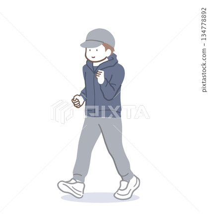 行走的人的插圖素材 134778892