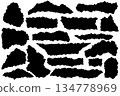 Line drawing frame vector illustration representing torn paper 134778969