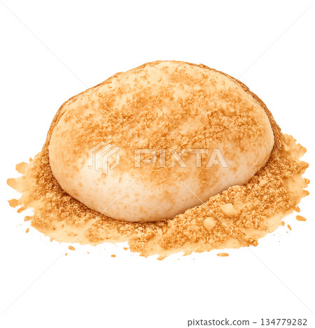 Kinako mochi Japanese sweets illustration 134779282