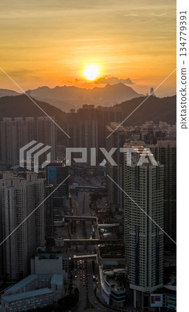 Sunset Over Tseung Kwan O Skyline and Bay Nov 10 2025 Sunset Over Tseung Kwan O Skyline and Bay Nov 10 2025 134779391