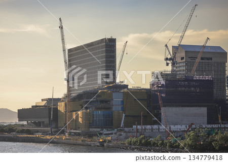Oct 1 2025 Futuristic West Kowloon Station in Hong Kong 134779418