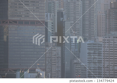 Oct 1 2025 Central Waterfront Office Towers Rise in Hong Kong 134779424