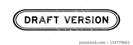 Grunge black draft version word rubber seal stamp on white background Grunge black draft version word rubber seal stamp on white background 134779661