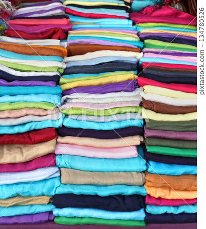 Folded scarves Folded scarves 134780526