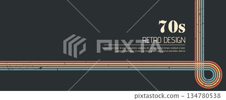 Stripe rainbow groovy. Funky retro future cover with colorful swirls and dynamic waves. Hallucinogenic curve art design. Vector illustration Stripe rainbow groovy. Funky retro future cover with colorful swirls and dynamic waves. Hallucinogenic curve art design. Vector illustration 134780538