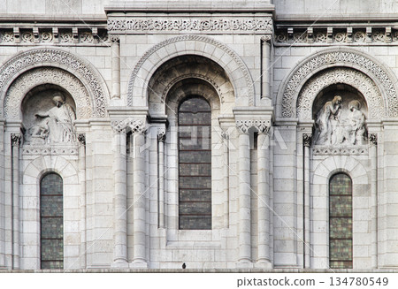 Stone facade windows Stone facade windows 134780549
