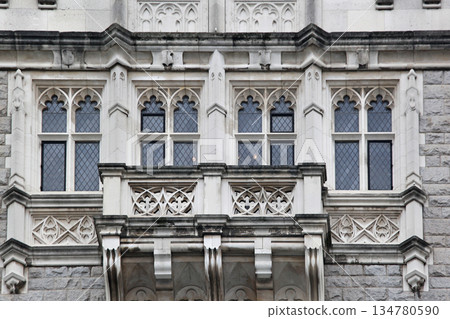 Old stone facade Old stone facade 134780590