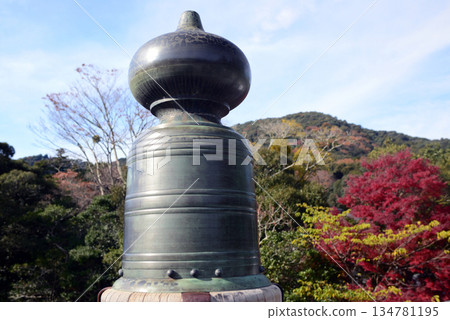 The spire of the Uji Bridge at the Inner Shrine of Ise Jingu 134781195