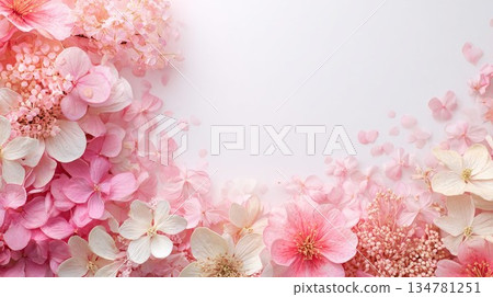 A natural Zoom background with flowers and light 134781251