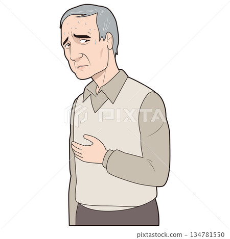 老人嚇得渾身發抖 134781550