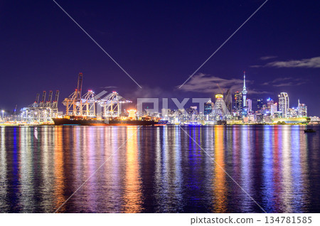 Beautiful night view of Auckland, New Zealand's largest city Beautiful night view of Auckland, New Zealand's largest city 134781585