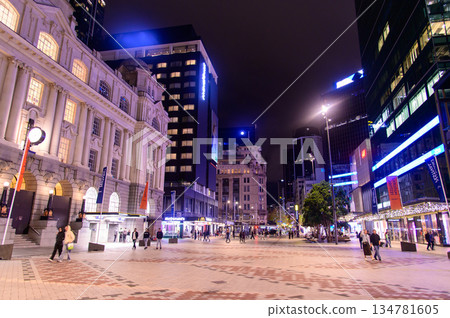 紐西蘭最大城市奧克蘭的美麗夜景 134781605