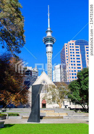 紐西蘭奧克蘭天空塔的美景 134781686