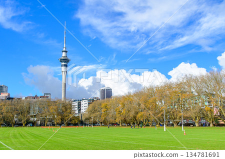 紐西蘭奧克蘭天空塔的美景 紐西蘭奧克蘭天空塔的美景 134781691