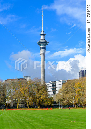 紐西蘭奧克蘭天空塔的美景 紐西蘭奧克蘭天空塔的美景 134781692