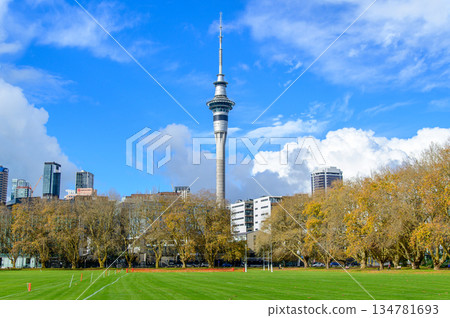 紐西蘭奧克蘭天空塔的美景 紐西蘭奧克蘭天空塔的美景 134781693