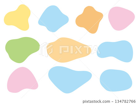 A set of fluid shapes in various shapes 134782766