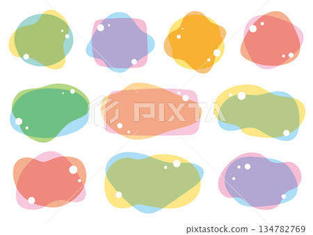 A set of overlapping fluid shapes 134782769