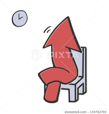 Waiting for results / Waiting for time | Pending / Waiting for a decision / Glancing at the clock 134782793