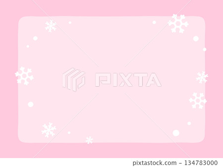 情人節背景雪景冬季邊框粉紅色 134783000