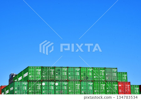 Blue sky and container_04 Blue sky and container_04 134783534