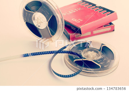 Retro Showa-era 8mm film Retro Showa-era 8mm film 134783656