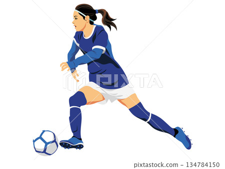 女子足球運動員 134784150