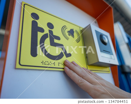 Help call button for people with disabilities.  134784451