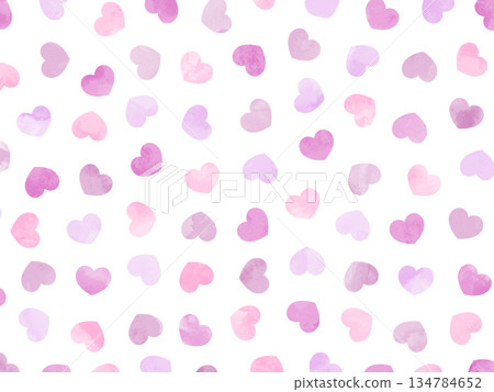 簡單的手繪水彩心形插圖,可用作背景。紫色 簡單的手繪水彩心形插圖,可用作背景。紫色 134784652